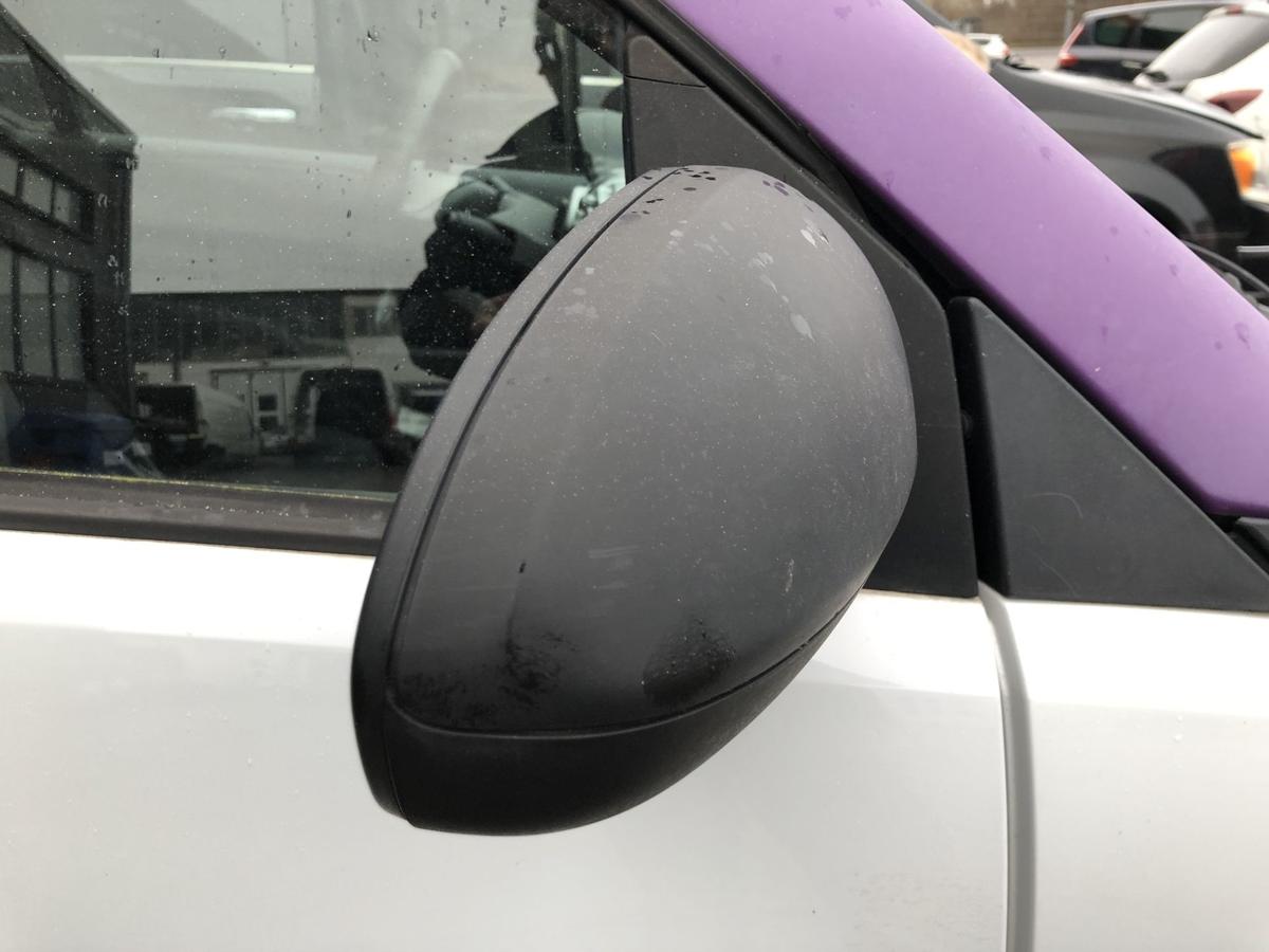 Smart 451 Mopf Außenspiegel rechts Rückspiegel manuelle Verstellung unlackiert