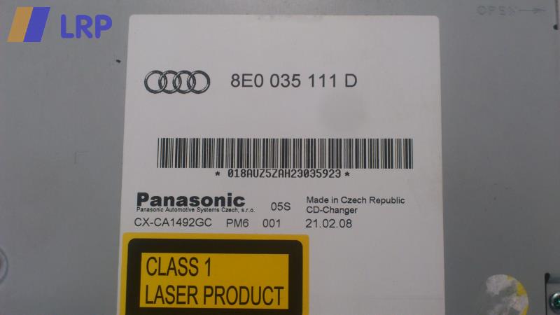 Audi A3 8P Bj.2008 original CD-Wechsler 8E0035111D Panasonic CX-CA1492GC