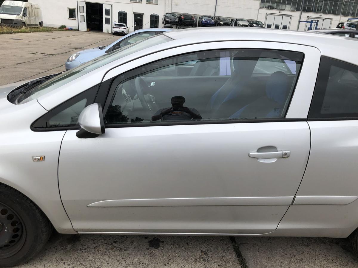 Opel Corsa D T&uuml;r vorn links Fahrert&uuml;r im Rohbau 2AU Starsilber 3 t&uuml;rer