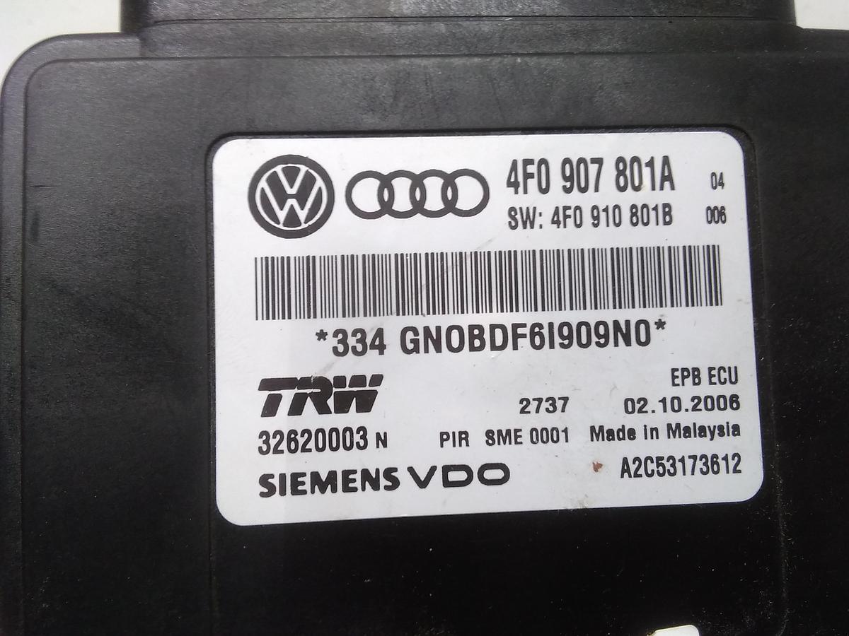 Audi A6 4F BJ2006 Steuergerät Parkbremse 4F0907801A 32620003N TRW SIEMENS VDO