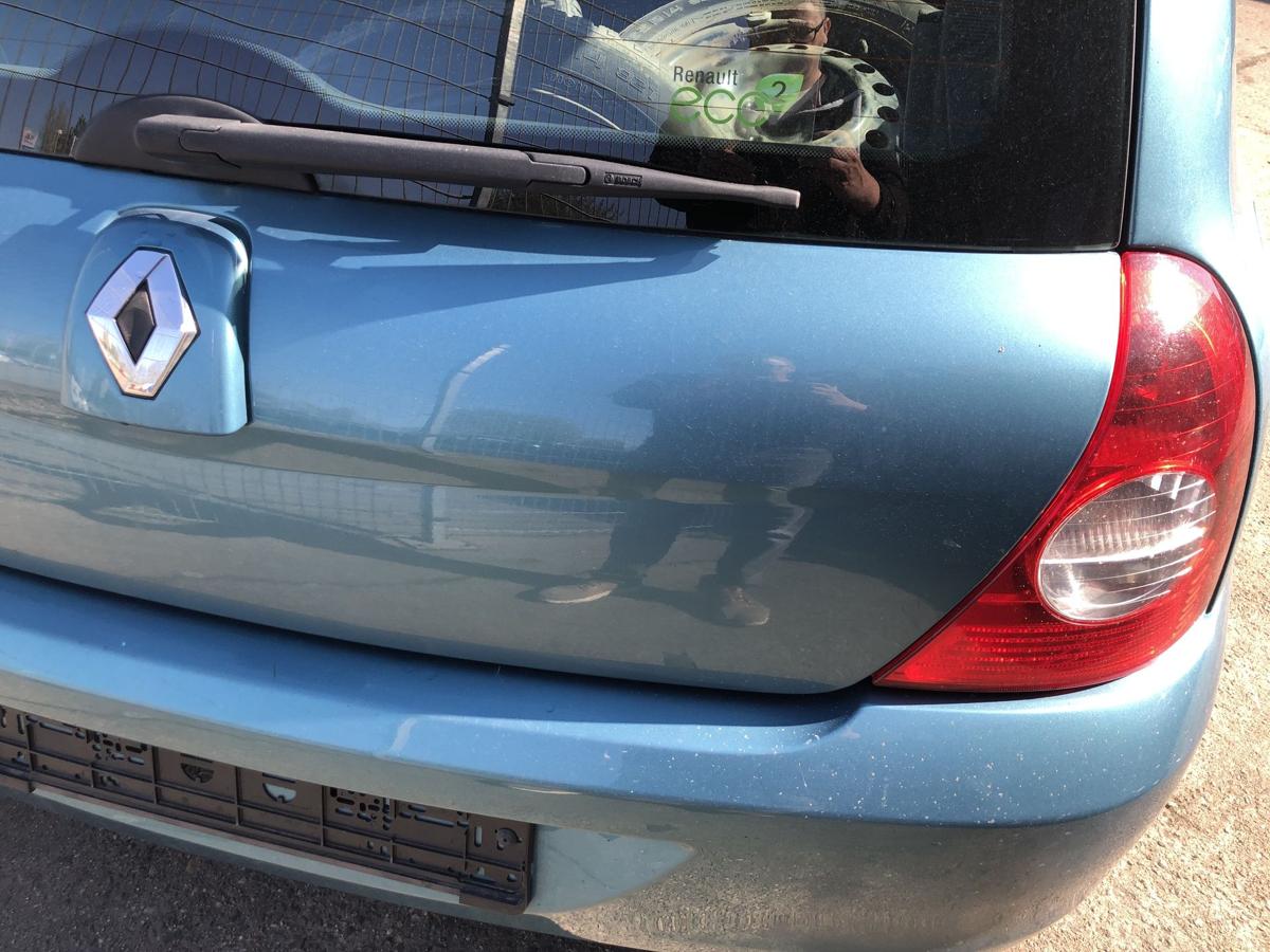 Renault Clio II 2 Campus Heckklappe mit Heckscheibe TEF47 Blau Cyclade