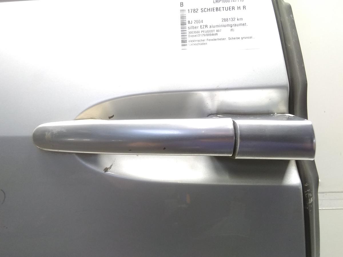 Peugeot 807 Bj.2004 Schiebetür hinten rechts silber EZR aluminiumgraumet.