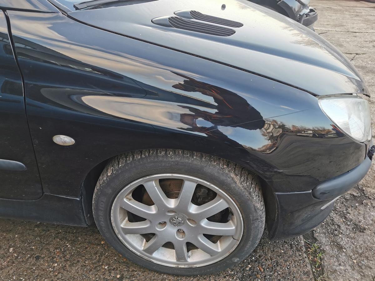 Peugeot 206 CC Kotflügel Fender Seitenwand vorn rechts EXY Onyxschwarz