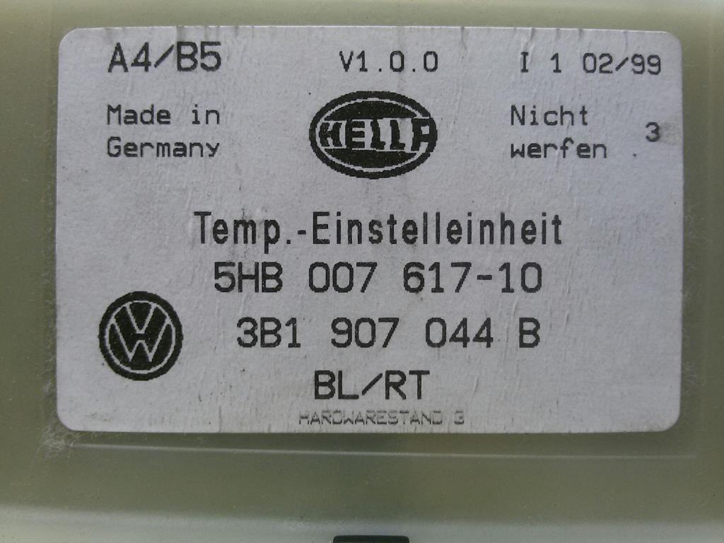 VW Bora 1J 3B1907044B Heizungsregulierung Klimaautomatik 2,0 85kw AQY BJ1999