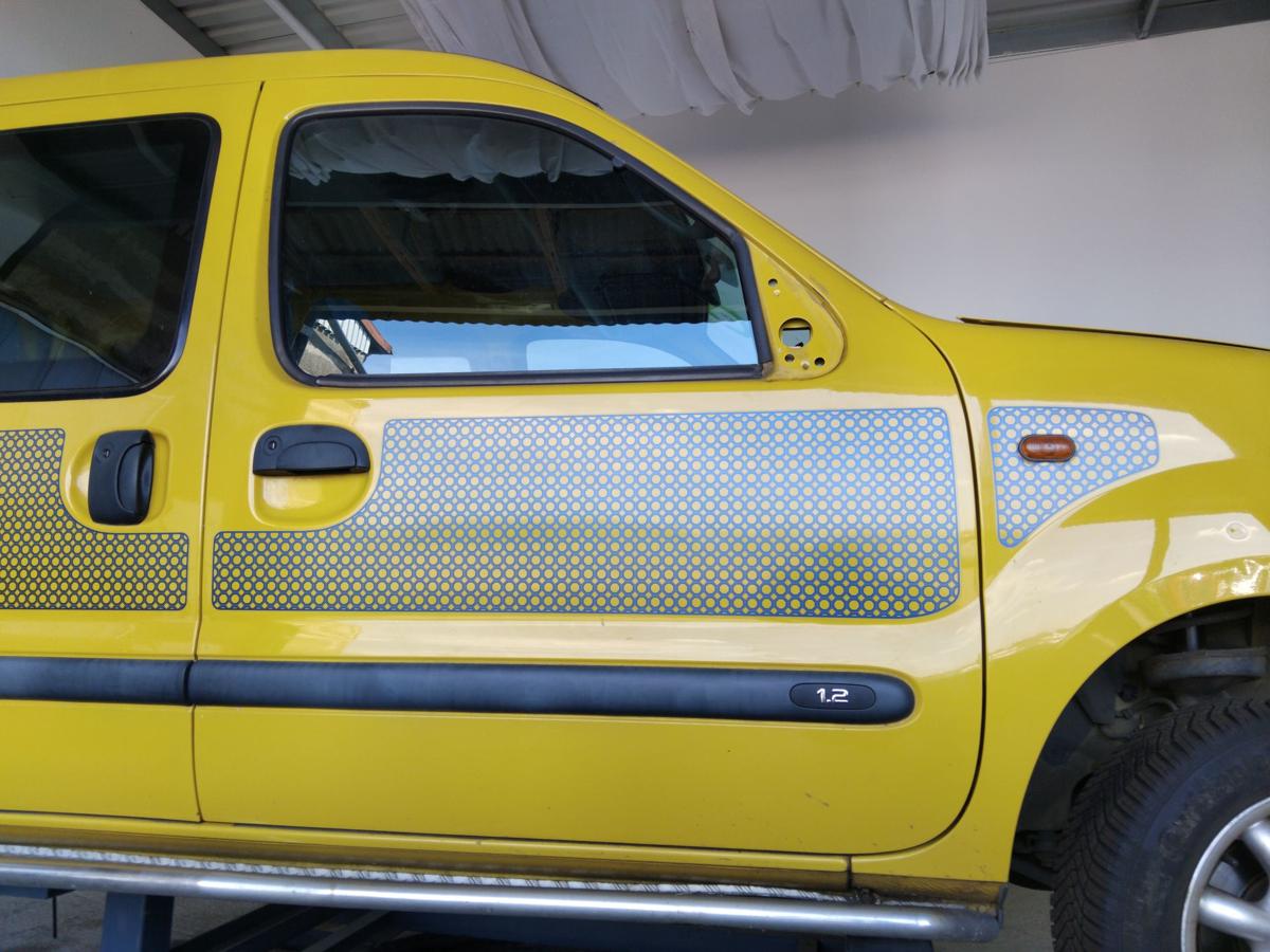 Renault Kangoo 1 Tür vorn rechts Beifahrertür gelb OV396 yellow lemon BJ1998