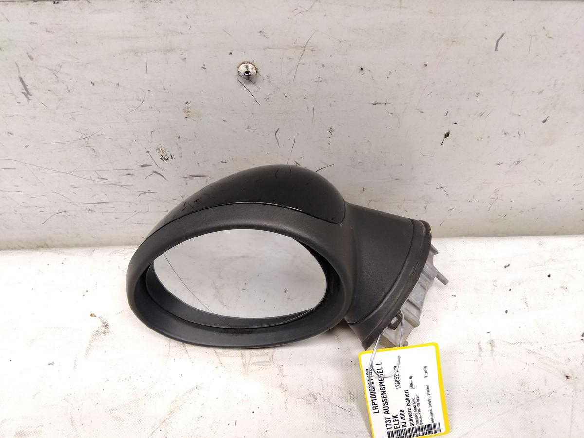 Mini II R56 One orig Au&szlig;enspiegel links schwarz elektrisch beheizt 3pol BJ2008