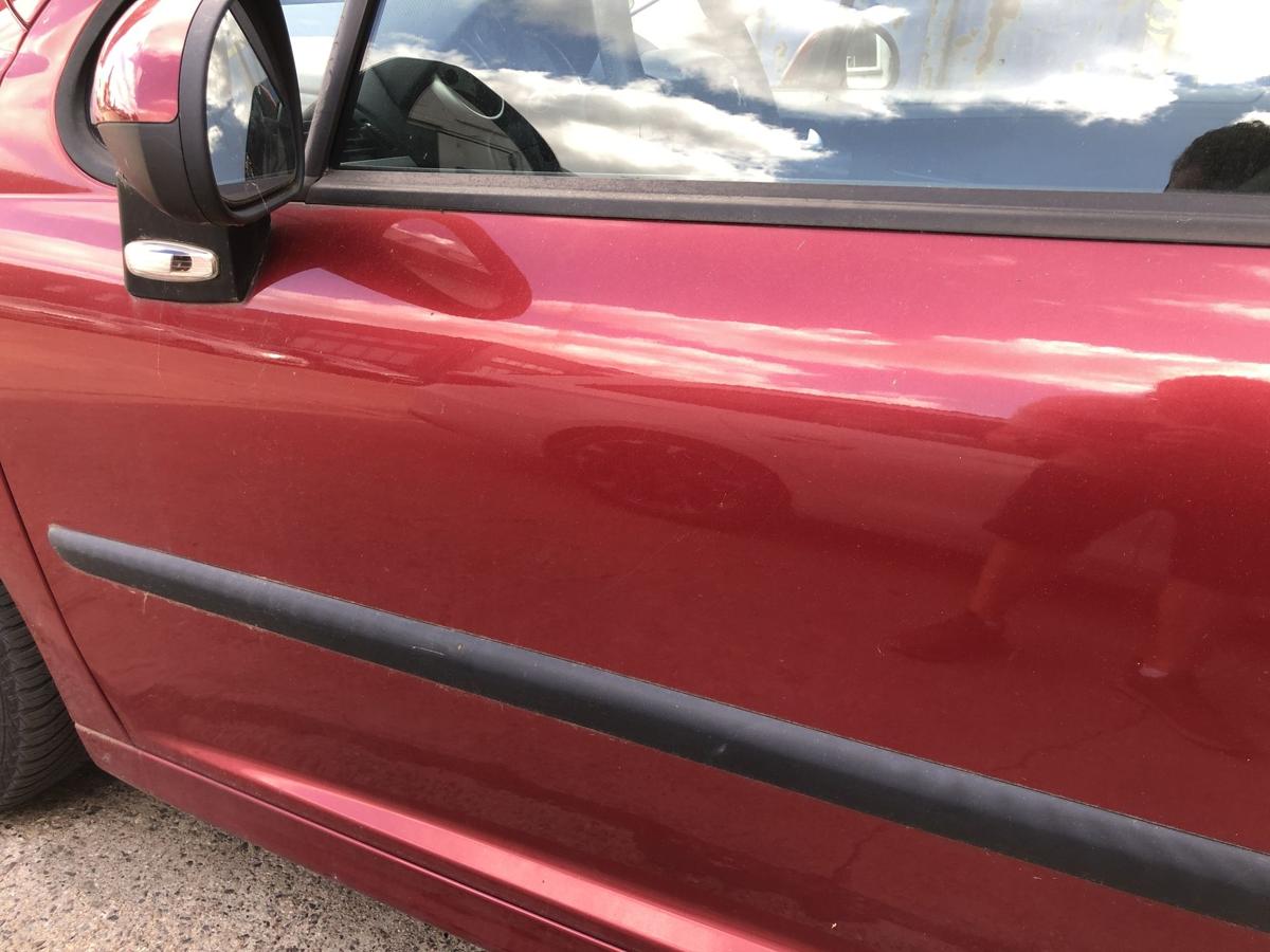Peugeot 207 WA WC T&uuml;r vorn links Fahrert&uuml;r 3trg Rohbau KJC Rouge Erythree Nacre