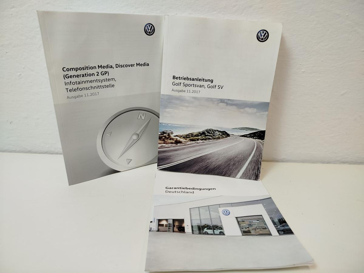 VW Golf Sportsvan AUV ab17 Bordbuch Bordmappe Bedienungsanleiting