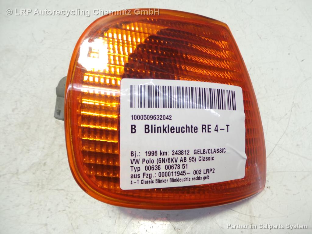 VW Polo 6KV BJ 1996 Blinker vorn rechts Blinkleuchte Valeo