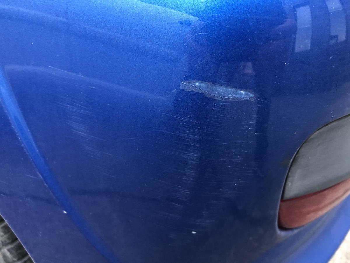 Peugeot 206+ Stossstange hinten Stossf&auml;nger Bumper Hecksch&uuml;rze KGS Bleu Ipanema