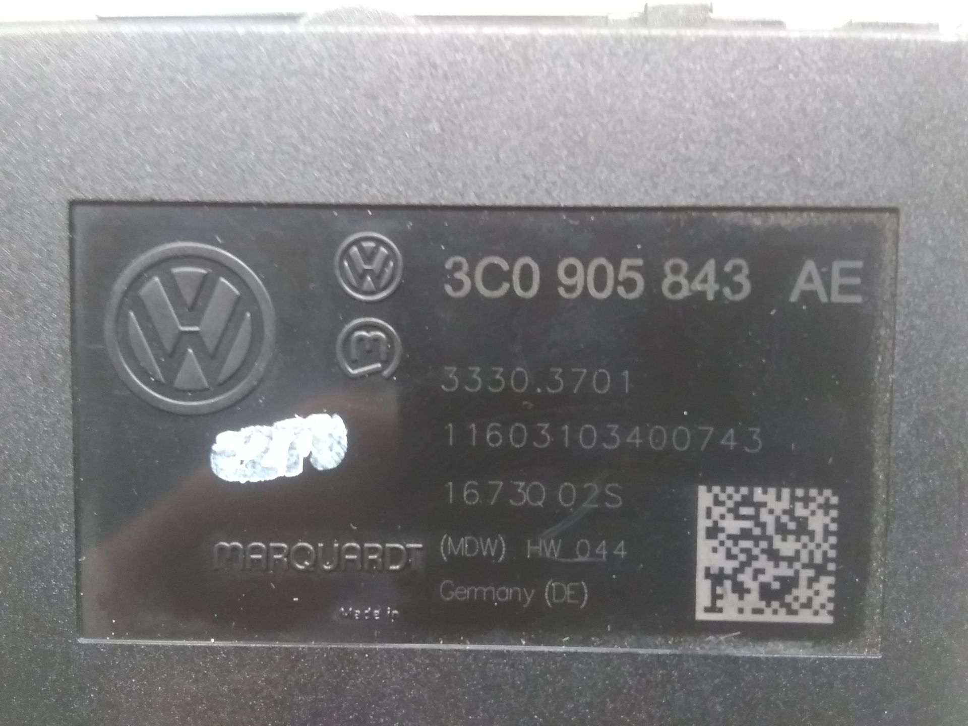 VW Passat 3C B7 original Einschub Zündschloß mit 2 Schlüssel Bj.2013