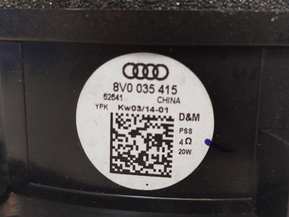 Audi A3 8V Sportback T&uuml;rlautsprecher Lautsprecher Box Beifahrert&uuml;r