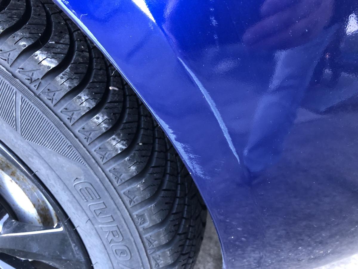 Nissan Micra K12 Stoßfänger hinten Heckschürze BW6 Dark Blue Perl Kratzer