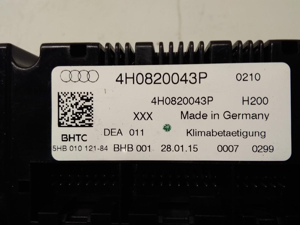 Audi A8 D4 4H orig Klimabedienteil Klimaautomatik Sitzheizung BJ2015 4H0820043P