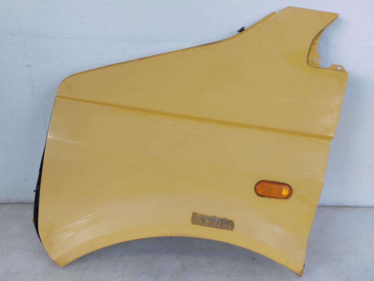 VW T5 7H Transporter Kotfl&uuml;gel vorn links Fahreseite Postgelb Dellen