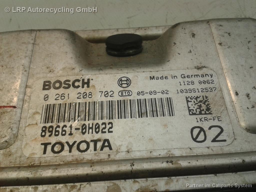 Toyota Aygo Bj.2005 original Steuergerät Motor 896610H022 Bosch 0261208702 1.0 50kw