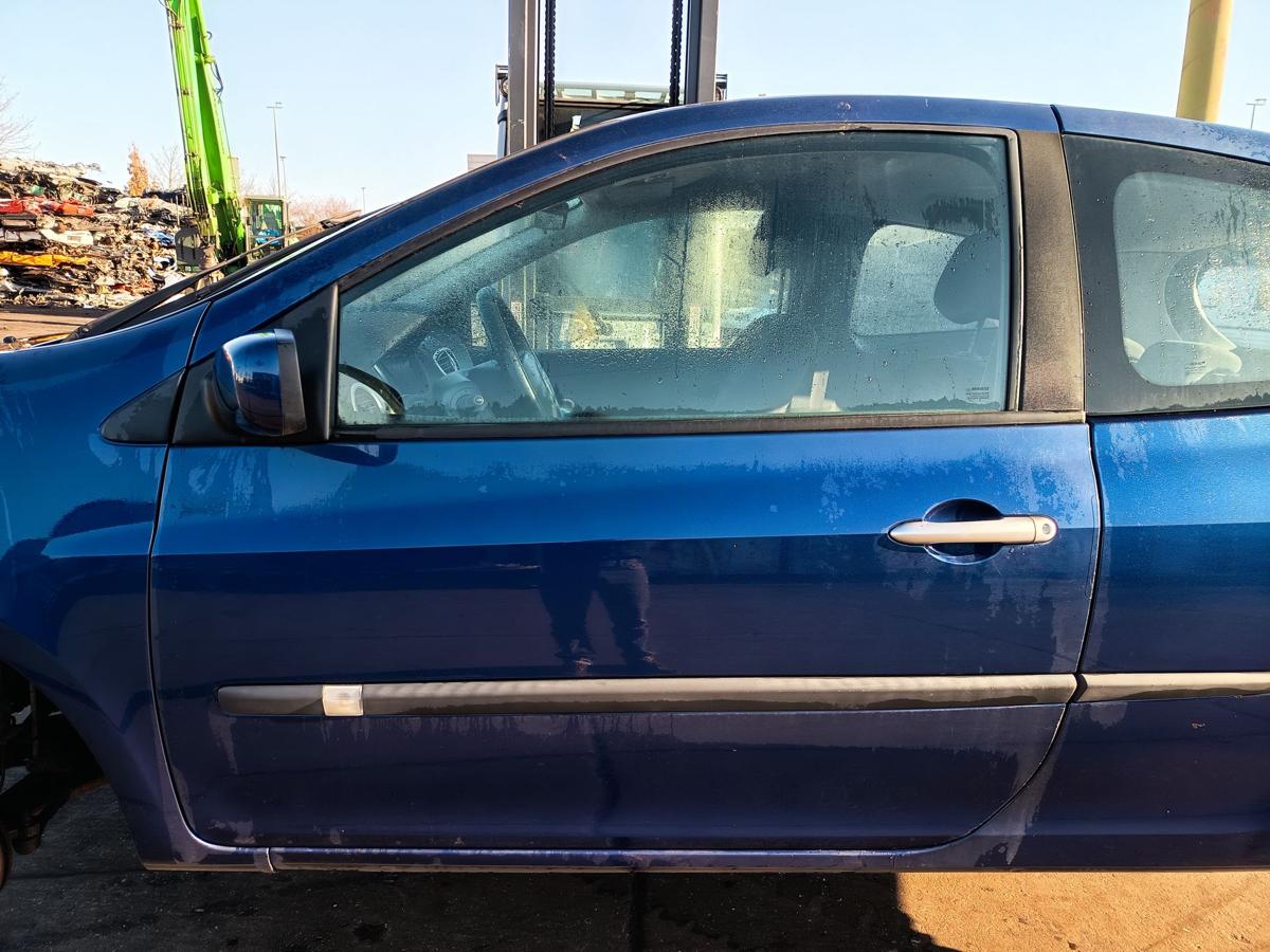 Renault Clio III orig T&uuml;r links 3trg Fahrert&uuml;r NV432 Blau Bj 2006