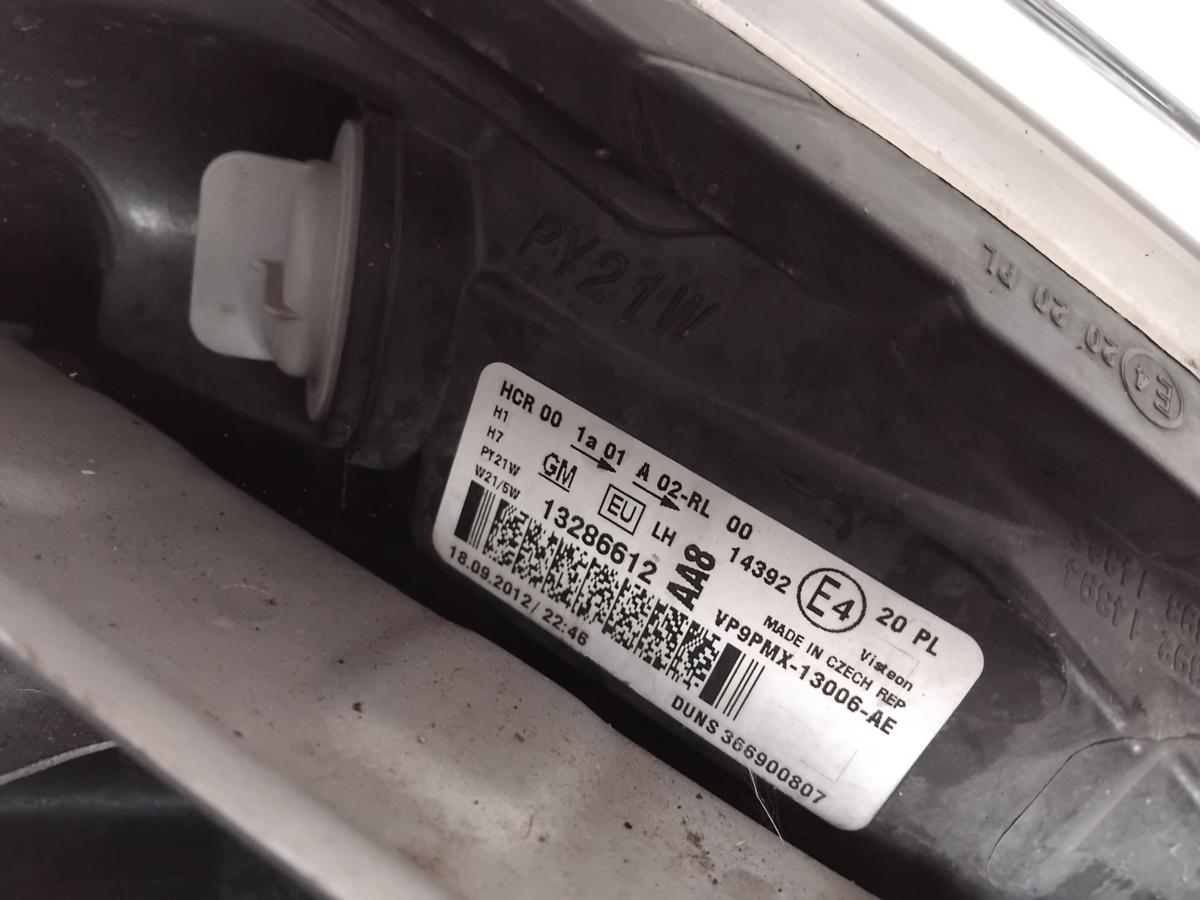 Opel Meriva B original Scheinwerfer links 13286612 GM Halogen mit LWR BJ2012