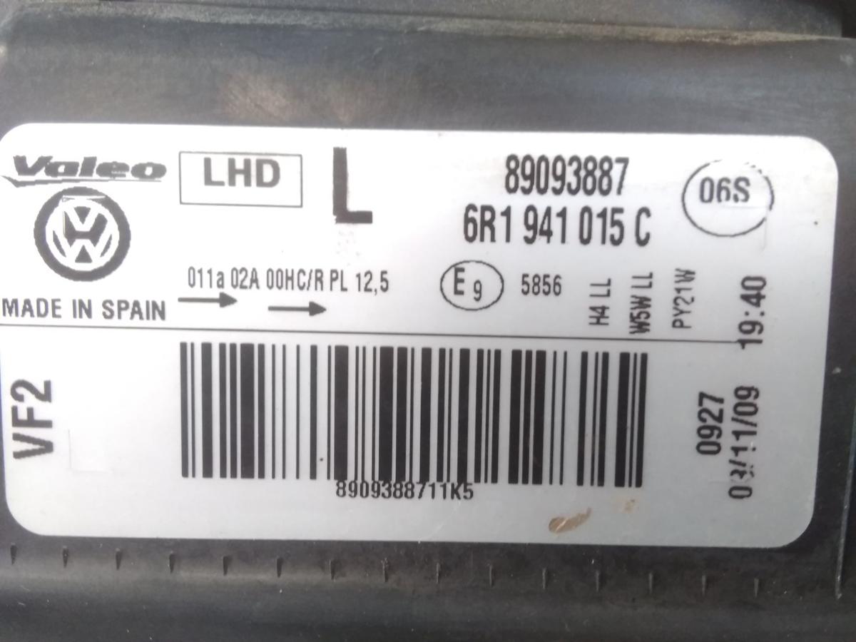 VW Polo 6R Scheinwerfer links Valeo mit LWR Bj.2009 starke Gebrauchsspuren