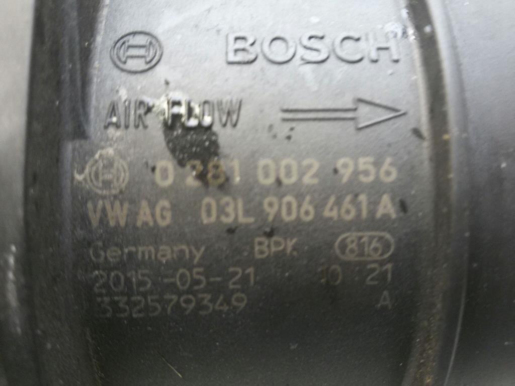 VW Sharan 7N original Luftmengenmesser 03L906461A 0281002956 BOSCH BJ2015