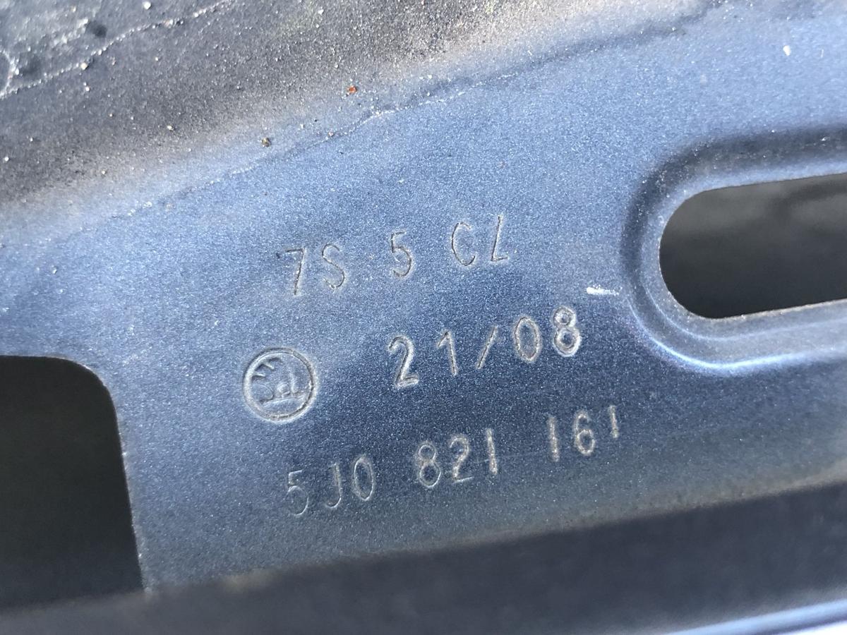 Skoda Fabia 5J Kotfl&uuml;gel vorn links Fahrerseite LF8J Antracit Grey 2006 bis 2014