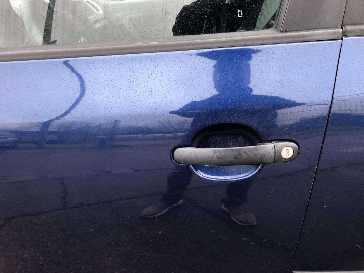 Skoda Fabia 2 Typ 5J T&uuml;r vorn links Fahrert&uuml;r im Rohbau Anrostung LF5Q blau