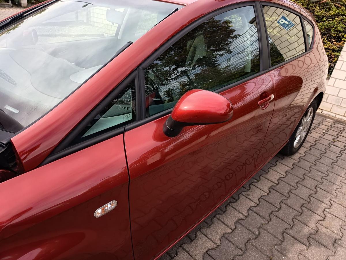 Seat Leon 1P original Tür vorn links für 5-türer LS3X Rojo Rubi Perlado Bj 2005
