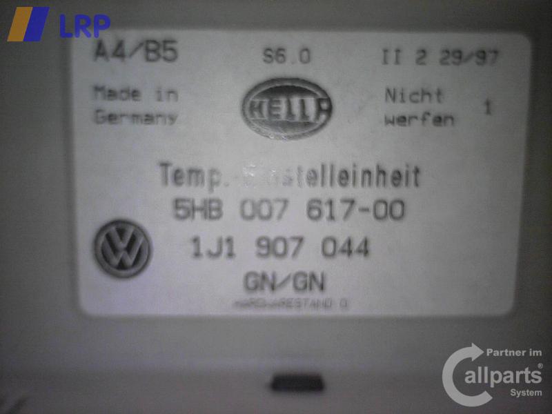 VW Passat 3B original Heizungsregulierung Klimabedienteil BJ1997