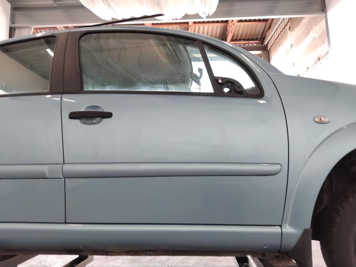 Citroen C3 T&uuml;r vorn rechts Beifahrert&uuml;r KMY Lucia Blau Metallic BJ2005