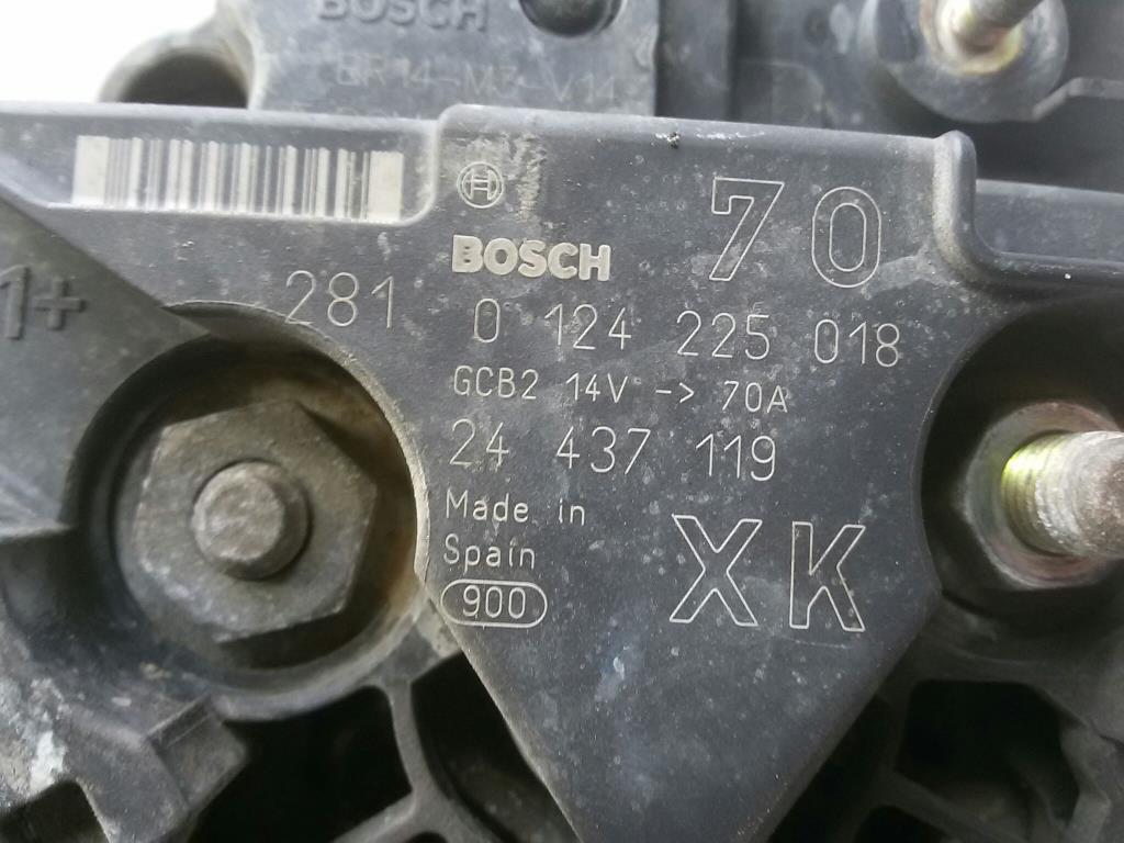 Opel Astra G BJ2002 original Lichtmaschine Generator 1.2 55kw Z12XE 0124225018 BOSCH