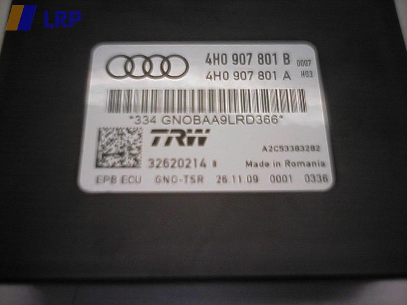 Audi A8 D4 4H Bj.2009 Steuergerät Parkbremse 4H0907801B SW: 4H0907801A