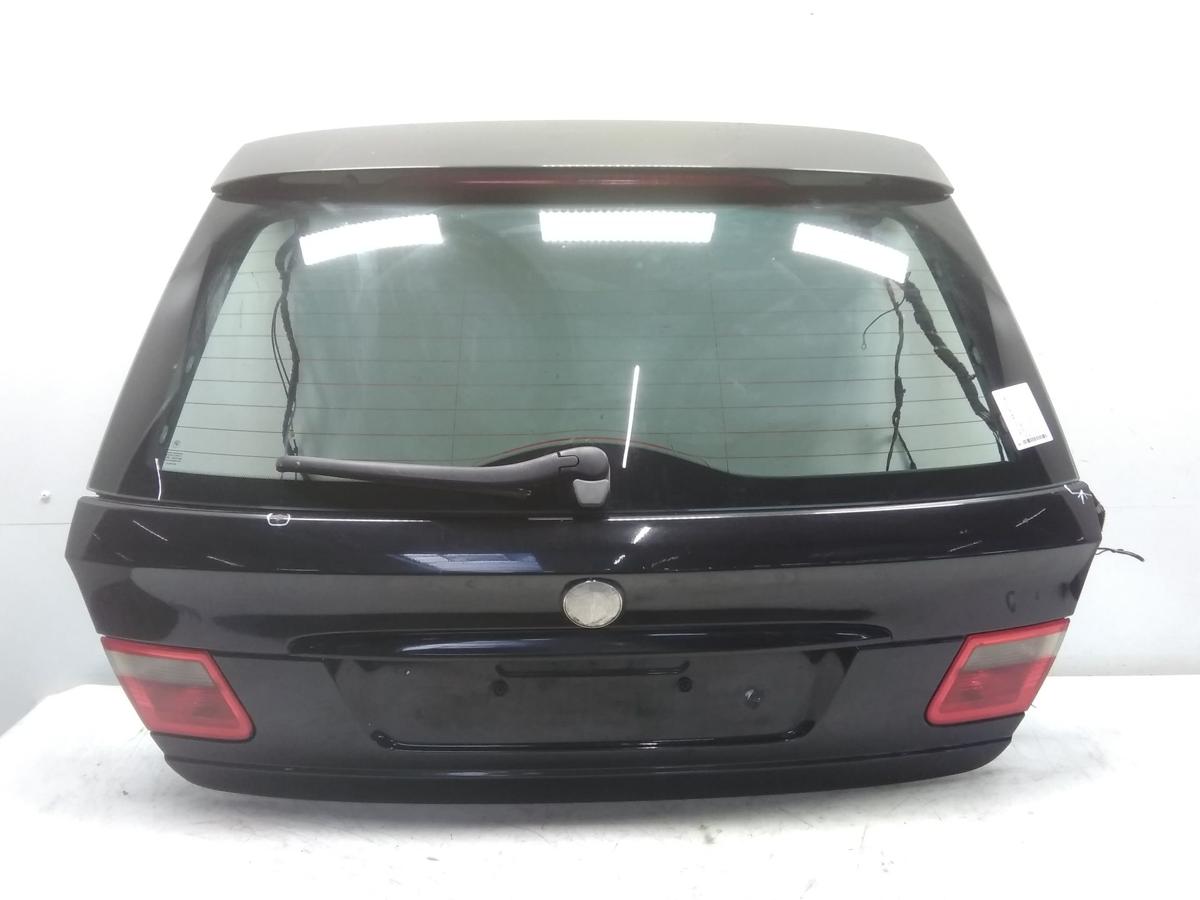 BMW 3er E46 Touring Heckklappe blacksapphiremetallic 475/9 mit Scheibe BJ2003