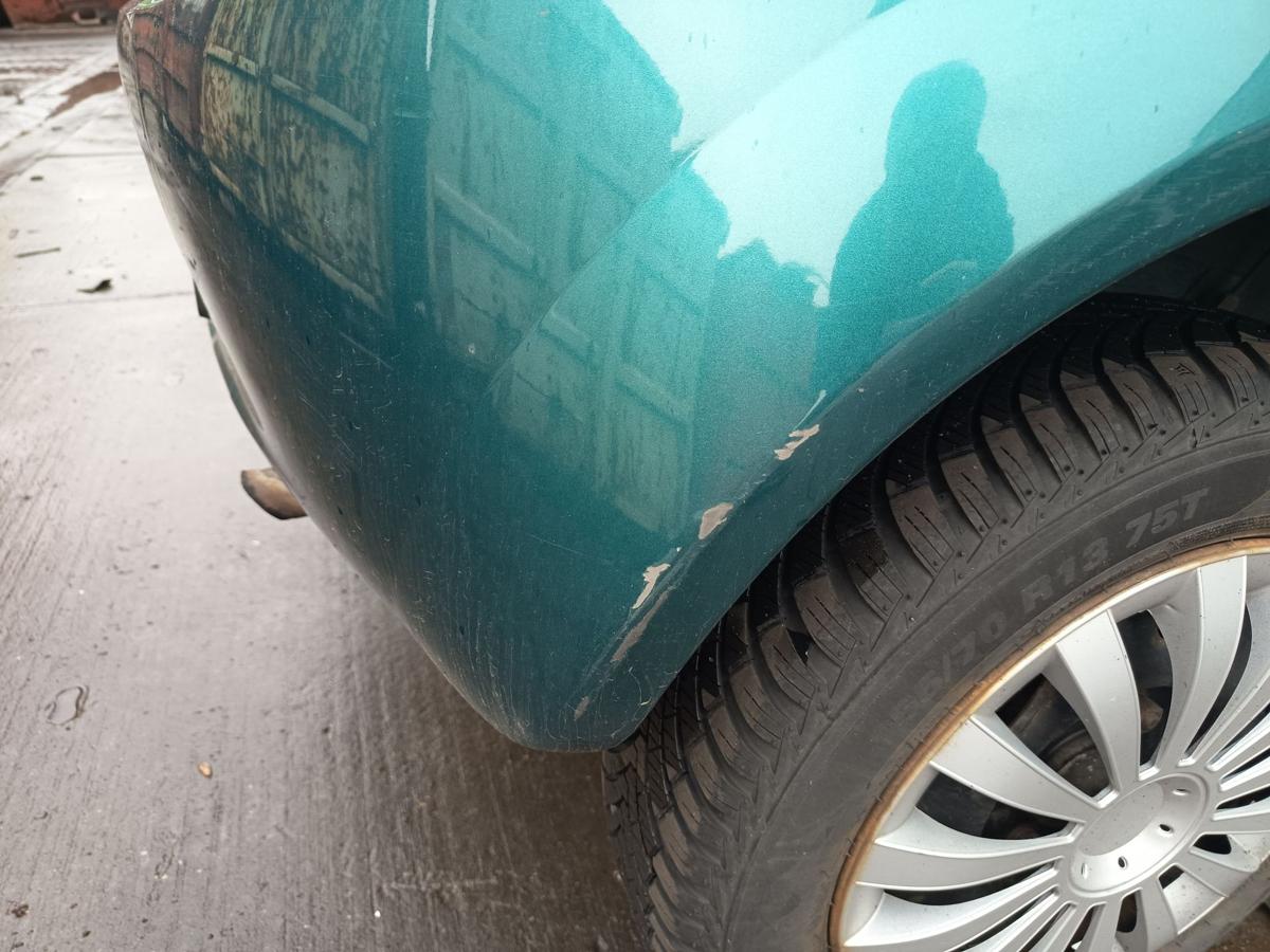 Ford KA RBT original Sto&szlig;stange Sto&szlig;stangenecke hinten rechts Karibik Gr&uuml;n Bj 99