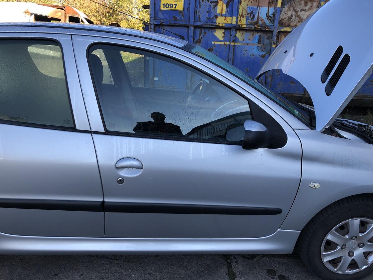 Peugeot 206+ T&uuml;r vorn rechts Beifahrer Rohbau 5 t&uuml;rer EZR Aluminiumgrau Met