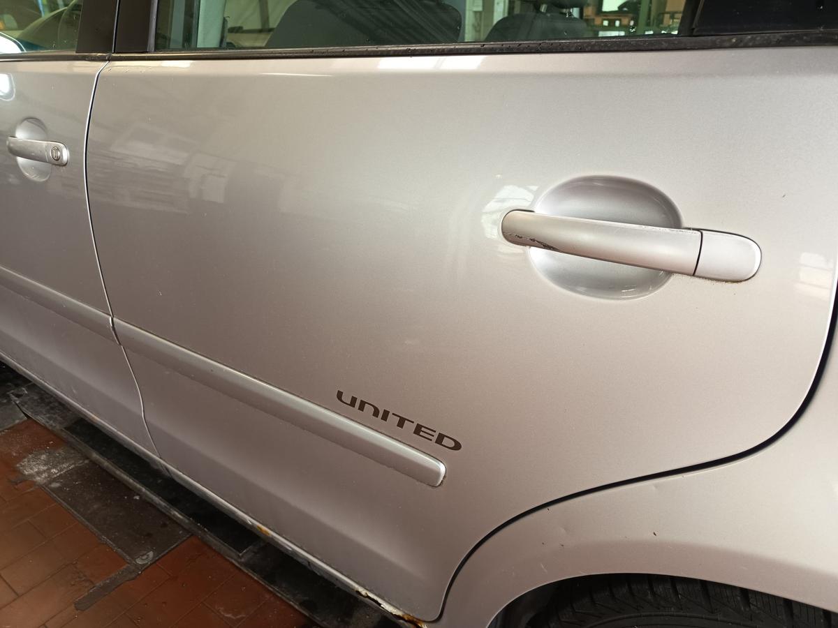 VW Polo 9N3 original T&uuml;r hinten links LA7W Reflexsilber Baujahr 2009