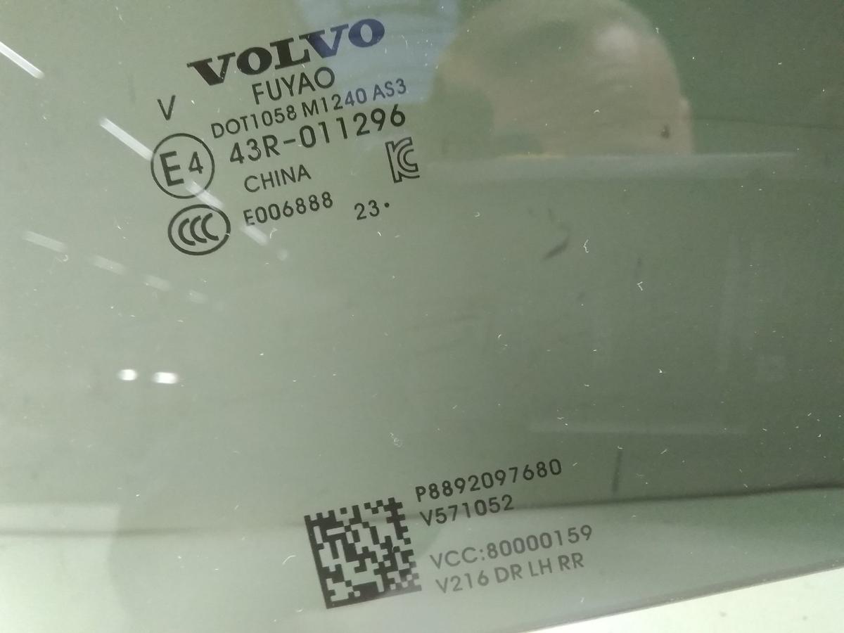 Volvo EX30 original Scheibe Türscheibe Tür links hinten abgedunkelt BJ2024