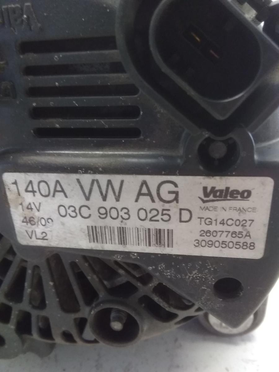 VW Golf 6 original Lichtmaschine Generator 140A 03C903025D VALEO BJ2009