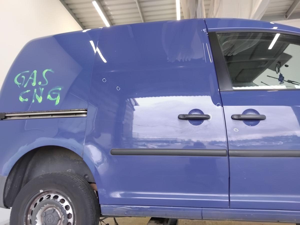 VW Caddy 2K Schiebet&uuml;r rechts LA5C Surfblau Kastenwagen BJ2009