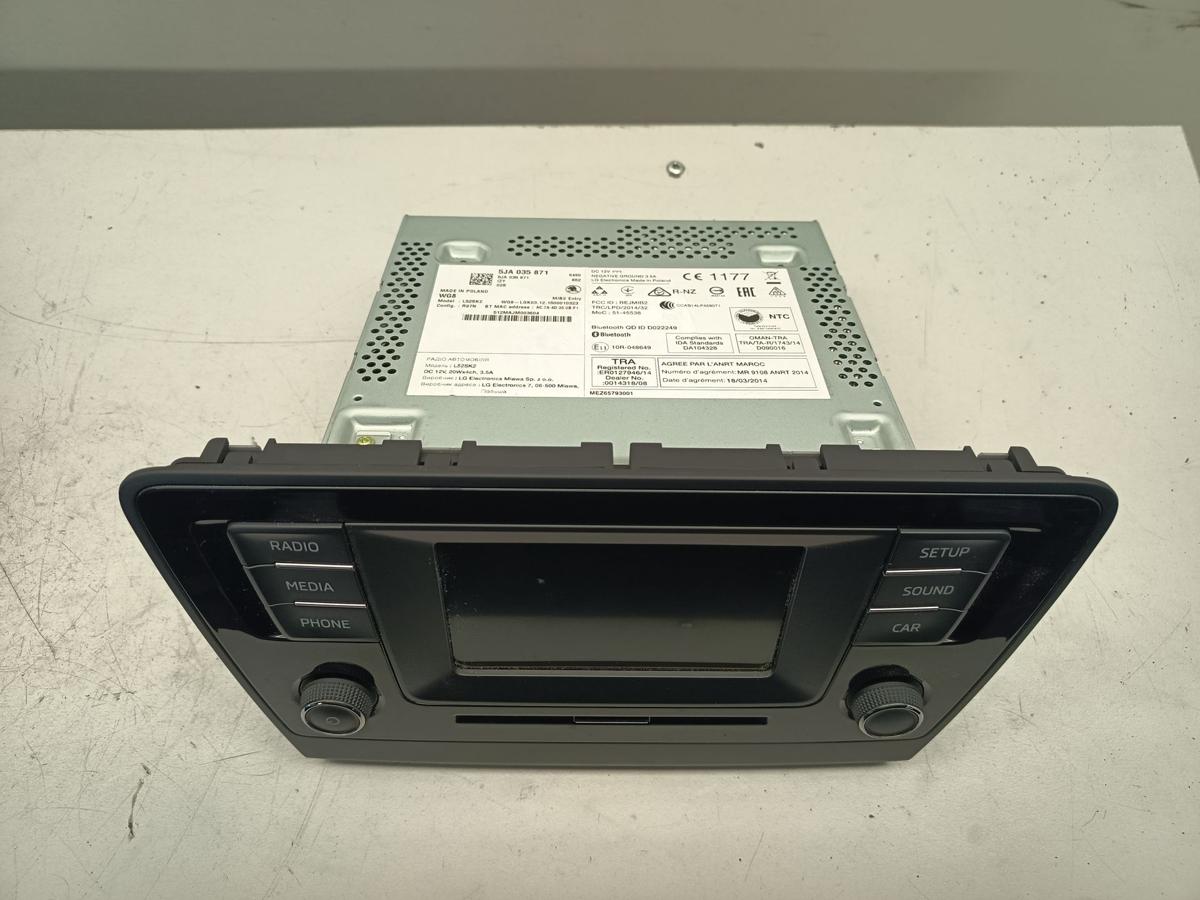 Skoda Rapid original Radio Audiosystem 5JA035871 Baujahr 2016