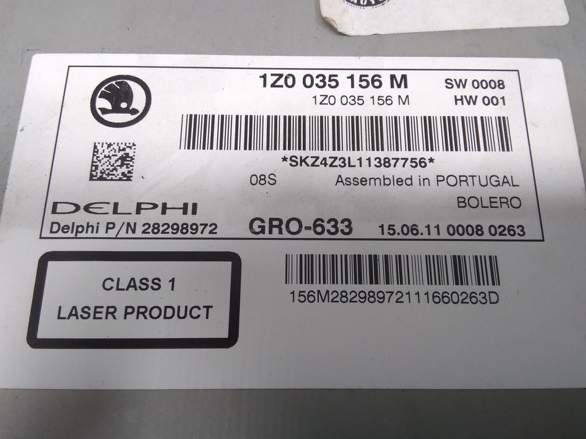 Skoda Octavia 2 1Z original Autoradio Bolero mit Bedienungsanleitung Bj.2010