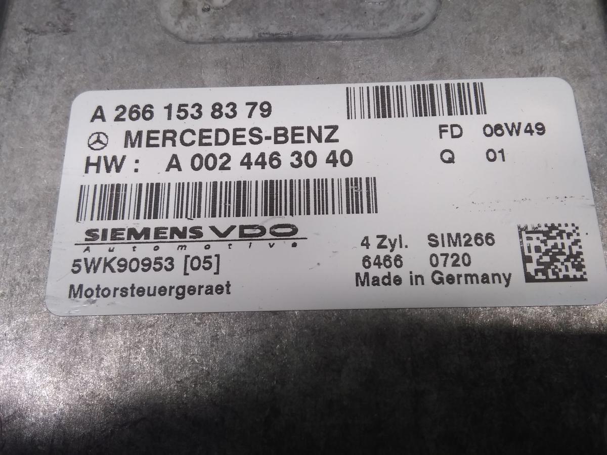 Mercedes Benz A-Klasse W169 A170 Motorsteuergerät 1.7 85kw 2661538379 Bj.2007 Mercedes Benz A-Klasse W169 A170 Motorsteuergerät 1.7 85kw 2661538379 Bj.2007