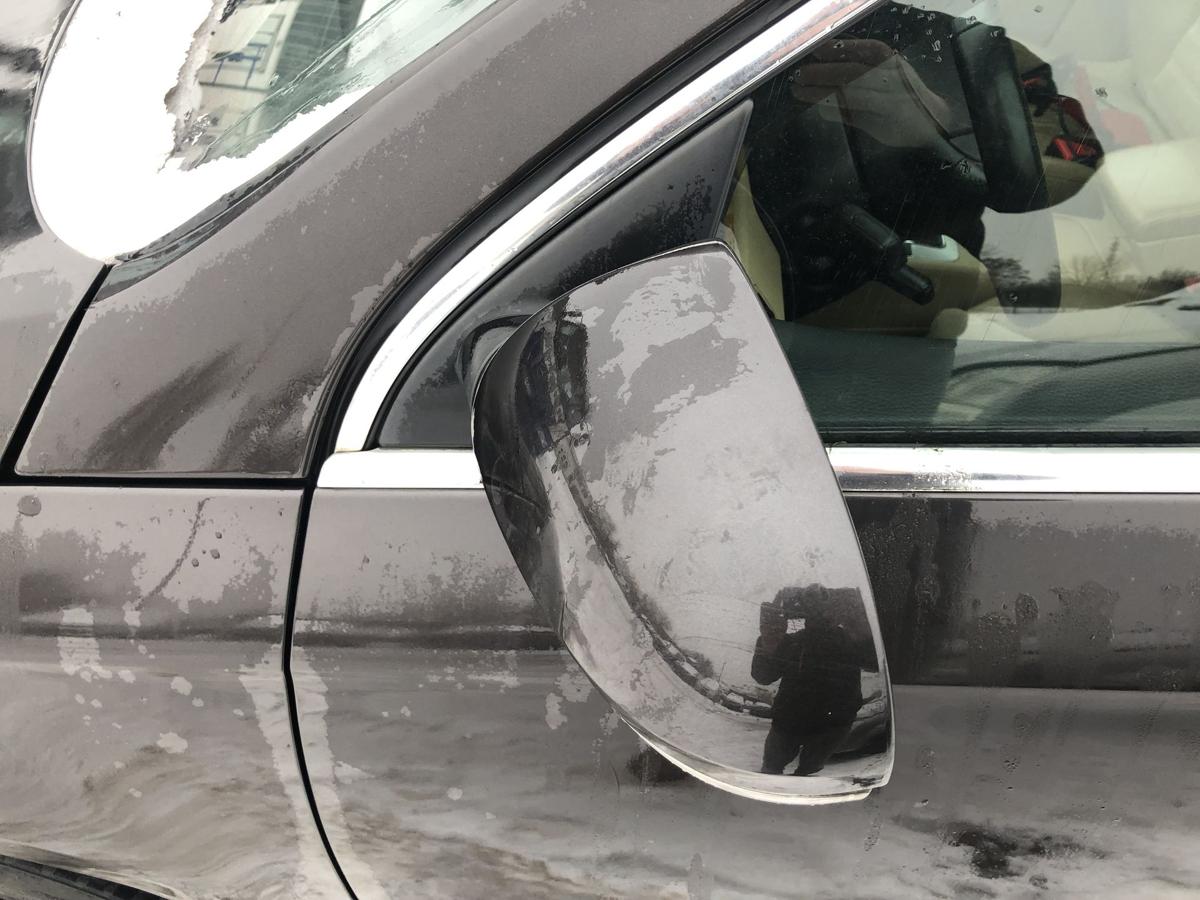 VW Passat 3C Au&szlig;enspiegel links elektrisch R&uuml;ckspiegel anklapp LC8Z Moccabrown