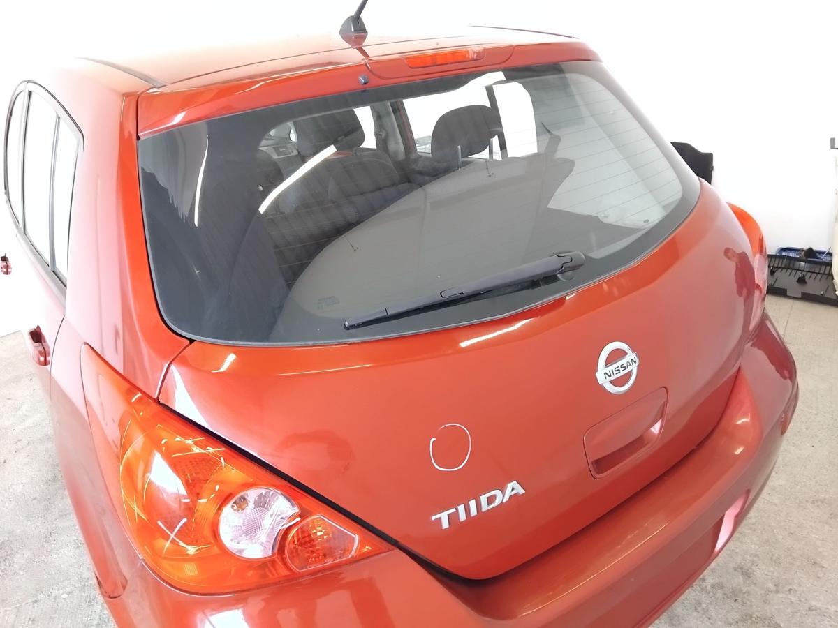 Nissan Tiida C11 Heckklappe NAC New Red 5-t&uuml;rig Schr&auml;gheck mit Scheibe BJ2009