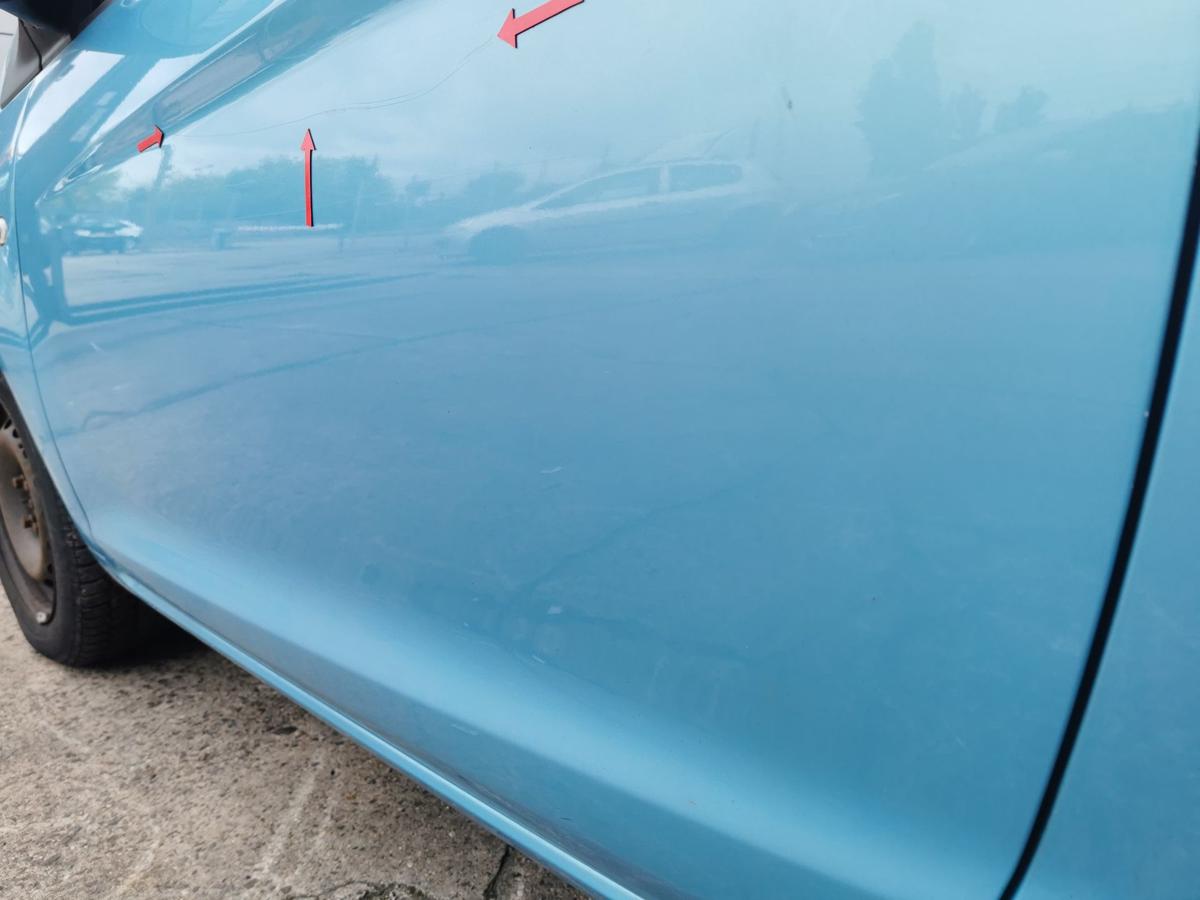 Ford KA RU8 Fahrertür Tür Autotür Rohbautür vorn links Scuba Blau KRATZER