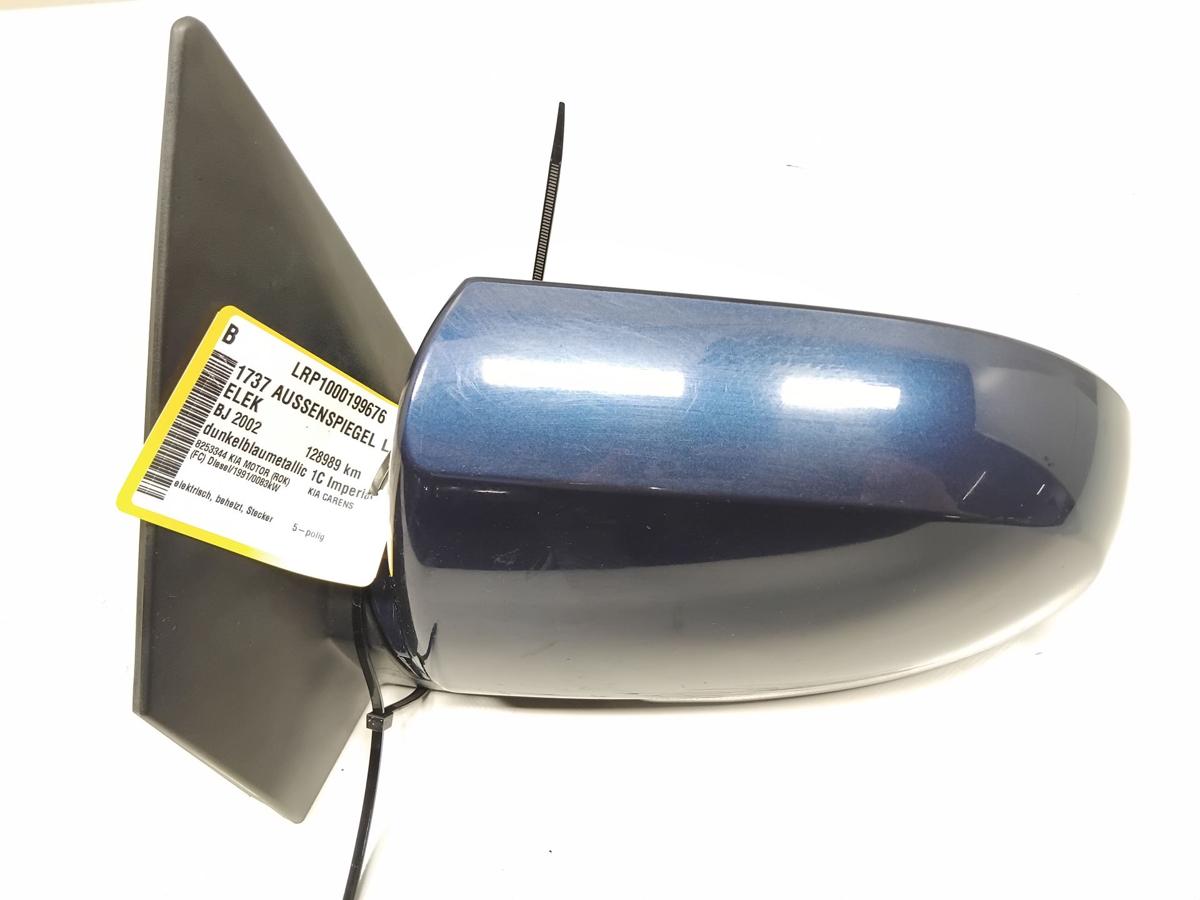 Kia Carens II original Au&szlig;enspiegel links elektrisch und beheizt BJ2002 1C Imperial Blue