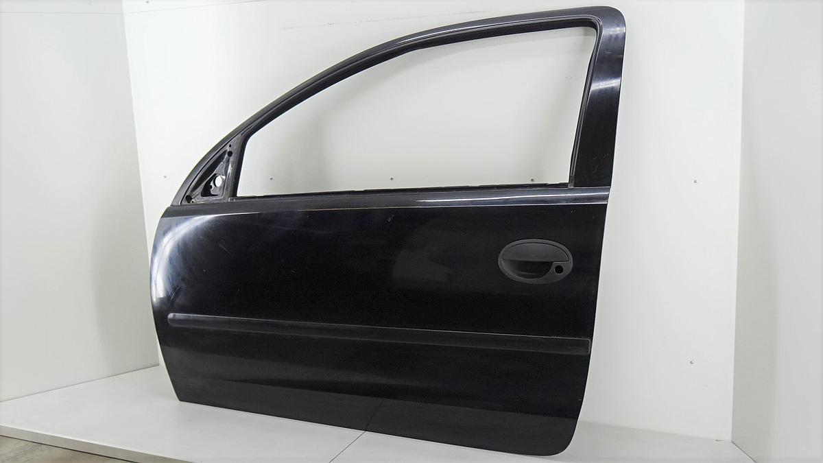 Opel Corsa C Bj2002 Tür links in schwarz 3 Türig Rohbau