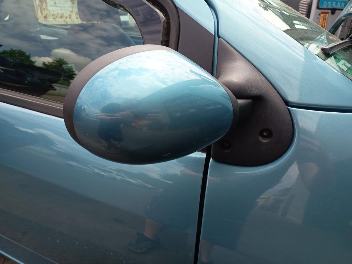 Renault Twingo C06 orig Au&szlig;enspiegel rechts elektrisch TEF47 Zykladenblau Bj 02