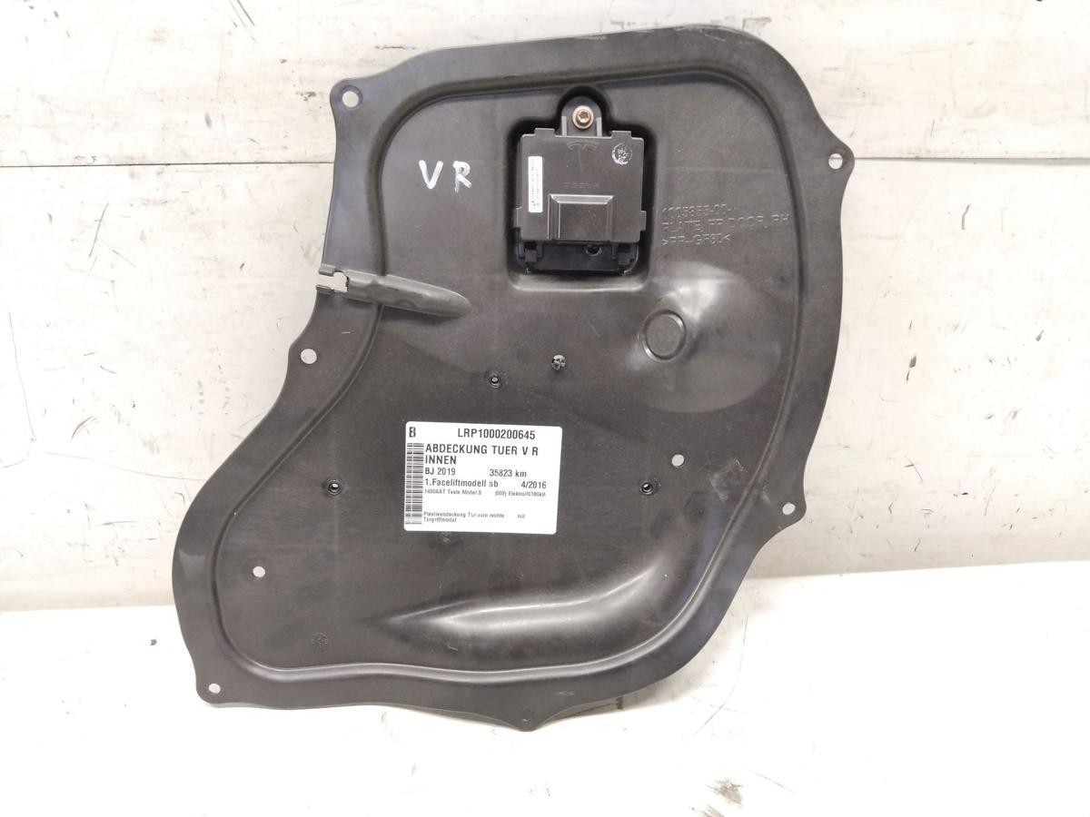 Tesla Model S original Plastikabdeckung T&uuml;r vorn rechts mit T&uuml;rgriffmodul Bj2019