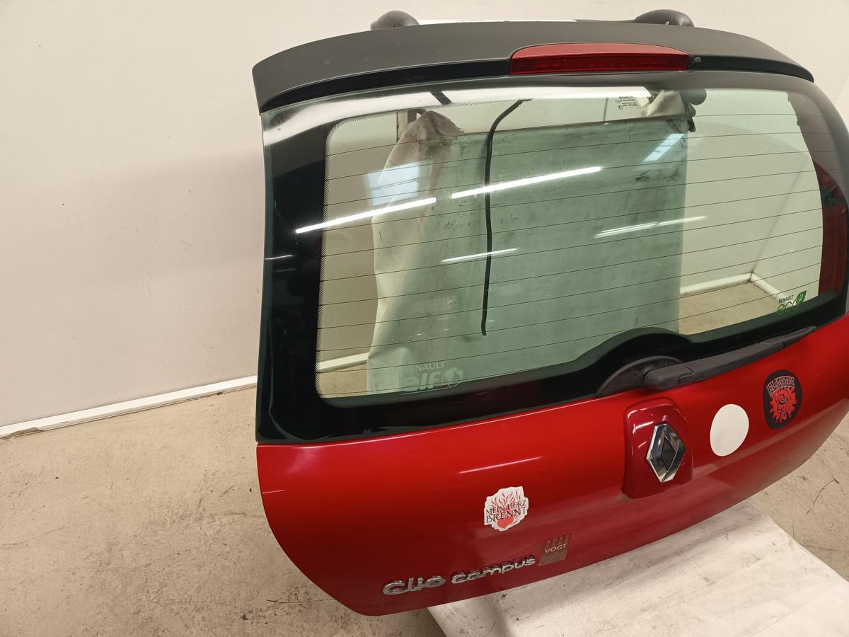 Renault Clio II Campus bis 2012 original Heckklappe mit Scheibe OV727 RED BRISK