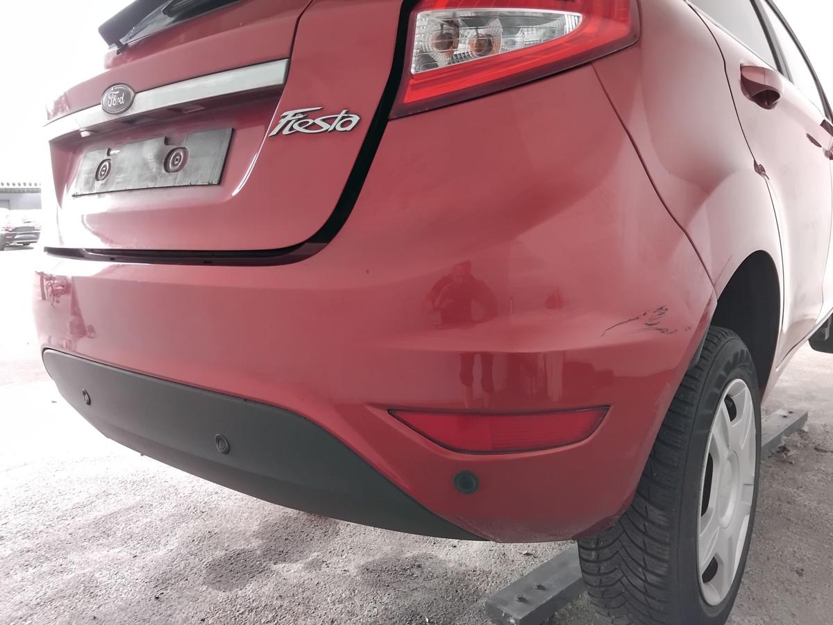 Ford Fiesta JA8 original Stossf&auml;nger Sto&szlig;stange hinten PDC tangorot BJ2010